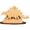 Bastelset Stegosaurus mit Vulkan - 11 cm