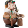 Smoker - Secret Santa with Lantern Natural - 15,5 cm / 6.1 inch