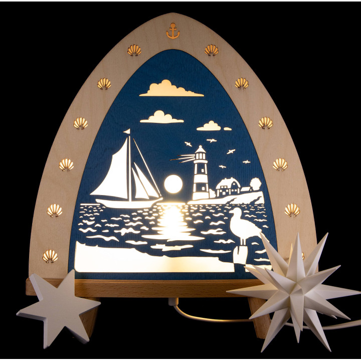 Light Triangle "Maritime" - 30x32 cm / 11.8x12.6 inch