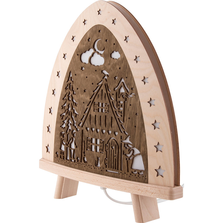 Light Triangle "Hansel and Gretel" - 30x32 cm / 11.8x12.6 inch