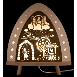 Light Triangle "Mrs. Holle" - 30x32 cm / 11.8x12.6 inch