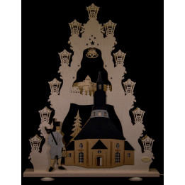 Lichterspitze "Seiffener Kirche" - 52x67x6 cm
