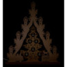Lichterspitze "Weihnachtsbaum mit goldenen Kugeln" - 38x44 cm