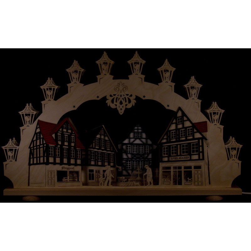 3D-Doppelschwibbogen Altstadt - 66x41x6 cm