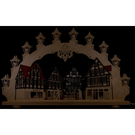 3D-Doppelschwibbogen Altstadt - 66x41x6 cm