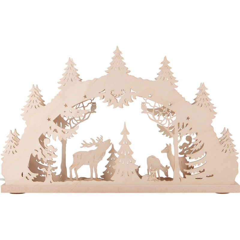 Candle Arch - "Family of Deers" - 52x32x6 cm / 20.5x12.6x2.4 inch