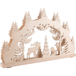 Candle Arch - "Family of Deers" - 52x32x6 cm / 20.5x12.6x2.4 inch
