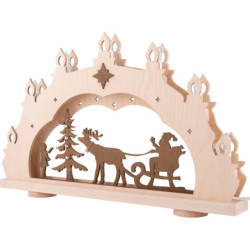 Candle Arch - "Santa Claus on Sleigh" - 52x33x6 cm / 20.5x13x2.4 inch