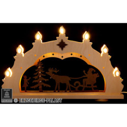 Candle Arch - "Santa Claus on Sleigh" - 52x33x6 cm / 20.5x13x2.4 inch