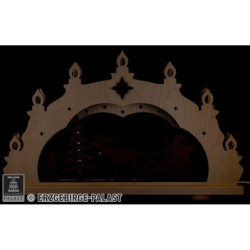 Candle Arch - "Santa Claus on Sleigh" - 52x33x6 cm / 20.5x13x2.4 inch