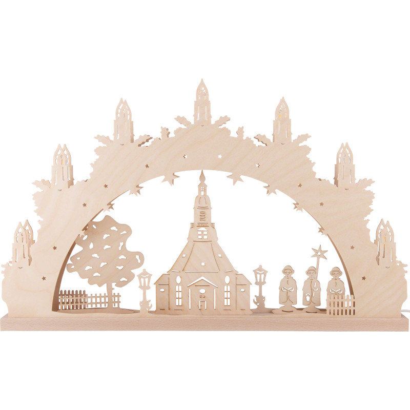 Candle Arch - "Church of Seiffen" - 52x31,7x4,5 cm / 20.5x12.5x1.8 inch