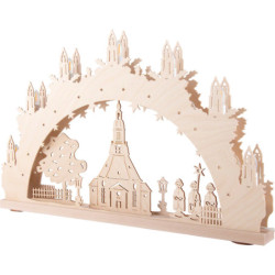 Candle Arch - "Church of Seiffen" - 52x31,7x4,5 cm / 20.5x12.5x1.8 inch