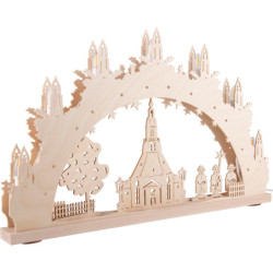 Candle Arch - "Church of Seiffen" - 52x31,7x4,5 cm / 20.5x12.5x1.8 inch