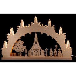 Candle Arch - "Church of Seiffen" - 52x31,7x4,5 cm / 20.5x12.5x1.8 inch