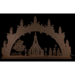 Candle Arch - "Church of Seiffen" - 52x31,7x4,5 cm / 20.5x12.5x1.8 inch