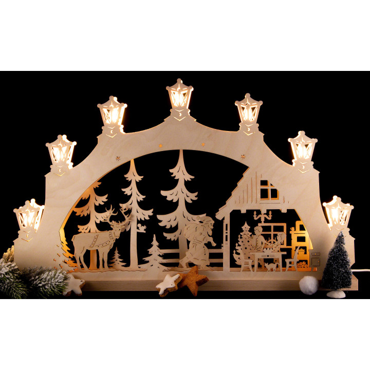 Schwibbogen "Weihnachtsabend" - 52x32x6 cm