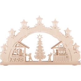 Candle Arch - "Christmas Market" - 52x32x4,5 cm / 20.5x12.6x1.8 inch