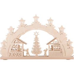 Schwibbogen "Weihnachtsmarkt" - 52x32x4,5 cm
