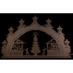 Schwibbogen "Weihnachtsmarkt" - 52x32x4,5 cm