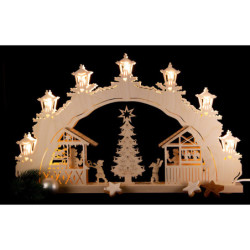 Schwibbogen "Weihnachtsmarkt" - 52x32x4,5 cm