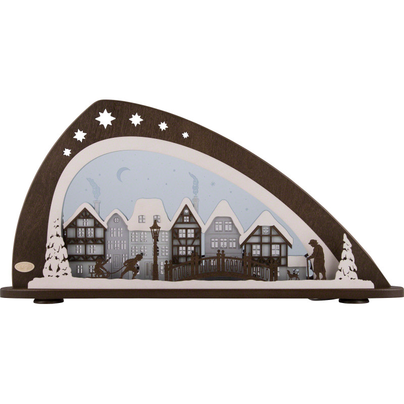 Candle Arch -"Winter in the Old Town" - 66x33,8 cm / 26x13.3 inch