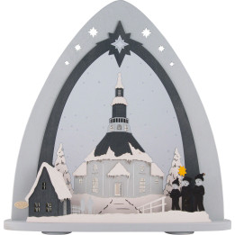 Light Triangle - "Church of Seiffen" - 52x53,5x9 cm / 20x21x3.5 inch