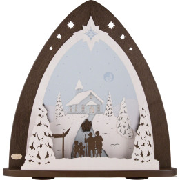 Light Triangle - "Mountain Chapel" - 52x53,5x9 cm / 20x21x3.5 inch