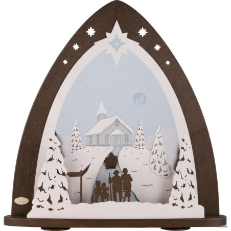Light Triangle - "Mountain Chapel" - 52x53,5x9 cm / 20x21x3.5 inch