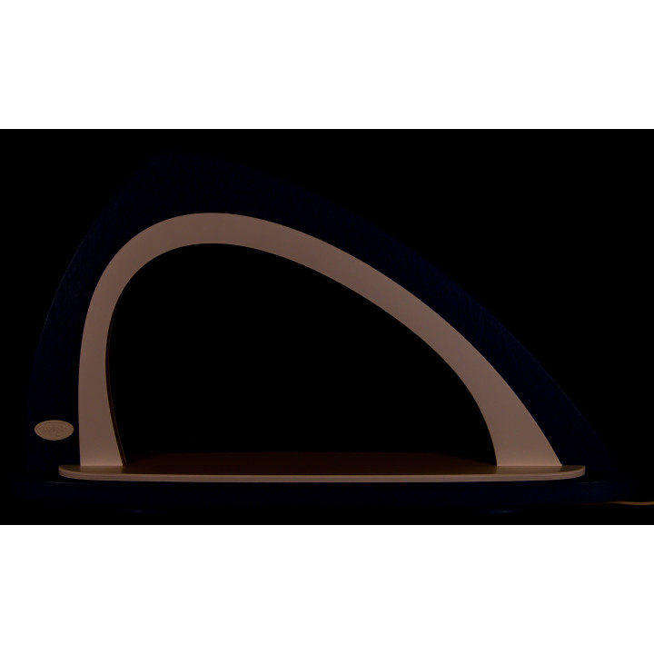 Light Arch without Figurines - Asymmetrical Blue/White - 52x29,7 cm / 20.5x11.7 inch