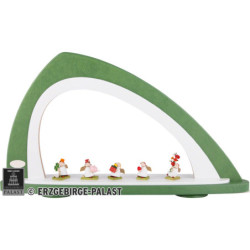 Leerbogen asymmetrisch grün/weiß - 52x29,7 cm
