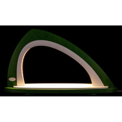 Light Arch without Figurines - Asymmetrical Green/White - 52x29,7 cm / 20.5x11.7 inch
