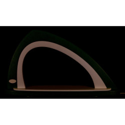 Light Arch without Figurines - Asymmetrical Green/White - 52x29,7 cm / 20.5x11.7 inch