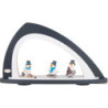 Light Arch without Figurines - Asymmetrical Grey/White - 52x29,7 cm / 20.5x11.7 inch