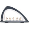 Light Arch without Figurines - Asymmetrical Grey/White - 52x29,7 cm / 20.5x11.7 inch