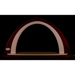 Light Arch without Figurines - Bordeaux/White - 52x29,7 cm / 20.5x11.7 inch