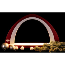 Light Arch without Figurines - Bordeaux/White - 52x29,7 cm / 20.5x11.7 inch