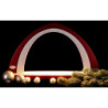 Light Arch without Figurines - Bordeaux/White - 52x29,7 cm / 20.5x11.7 inch