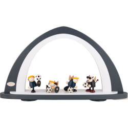 Light Arch without Figurines - Grey/White - 52x29,7 cm / 20.5x11.7 inch