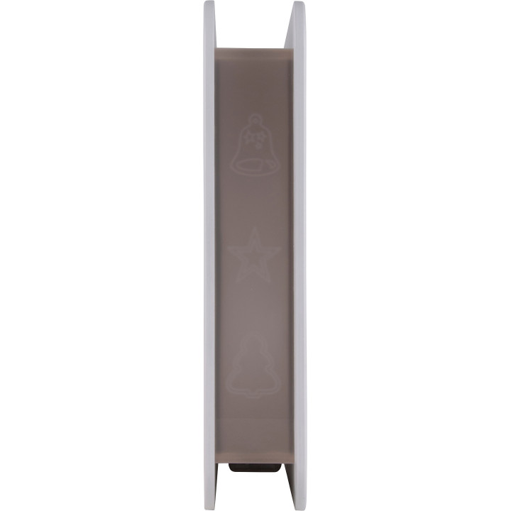 Standing Picture Square "Seiffen" - white-brown - 29 cm / 11.4 inch