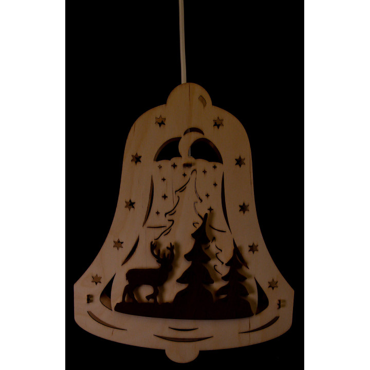 Window Picture Bell "Forest" - 22,5x28,5x5 cm / 8.6x11.2x2 inch