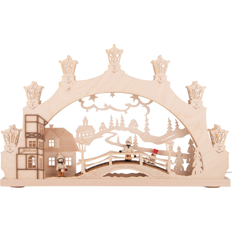 Candle Arch -  "Winter Child Ore Mountains" - 52x32x6 cm / 20.5x12.6x2.4 inch