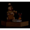 Candle Holder - Snowman with Snow Shovel - 8,5 cm / 3.3 inch