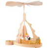 1-Tier Pyramid - Snowmen on Ski Vacation - 26 cm / 10.2 inch