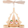 1-Tier Pyramid - Snowmen on Ski Vacation - 26 cm / 10.2 inch