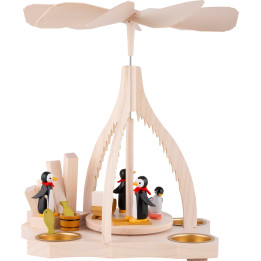 1-Tier Pyramid - Penguins on Ice Floe - 26 cm / 10.2 inch