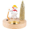 Candle Holder - Snowman Ice Hockey Player - 10 cm / 3.9 inch