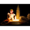Candle Holder - Snowman Ice Hockey Player - 10 cm / 3.9 inch