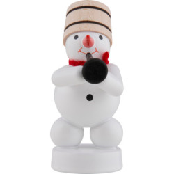 Schneemann-Musikant mit Klarinette - 8 cm