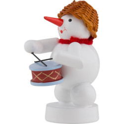 Snowman Musician with Drums - 8 cm / 3 inch