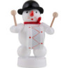 Schneemann Musikant mit Pauke - 8 cm